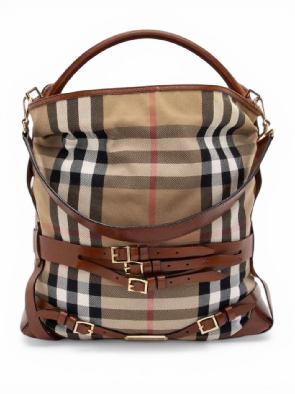 Burberry House Check Bridle Gosford Large Hobo Bag